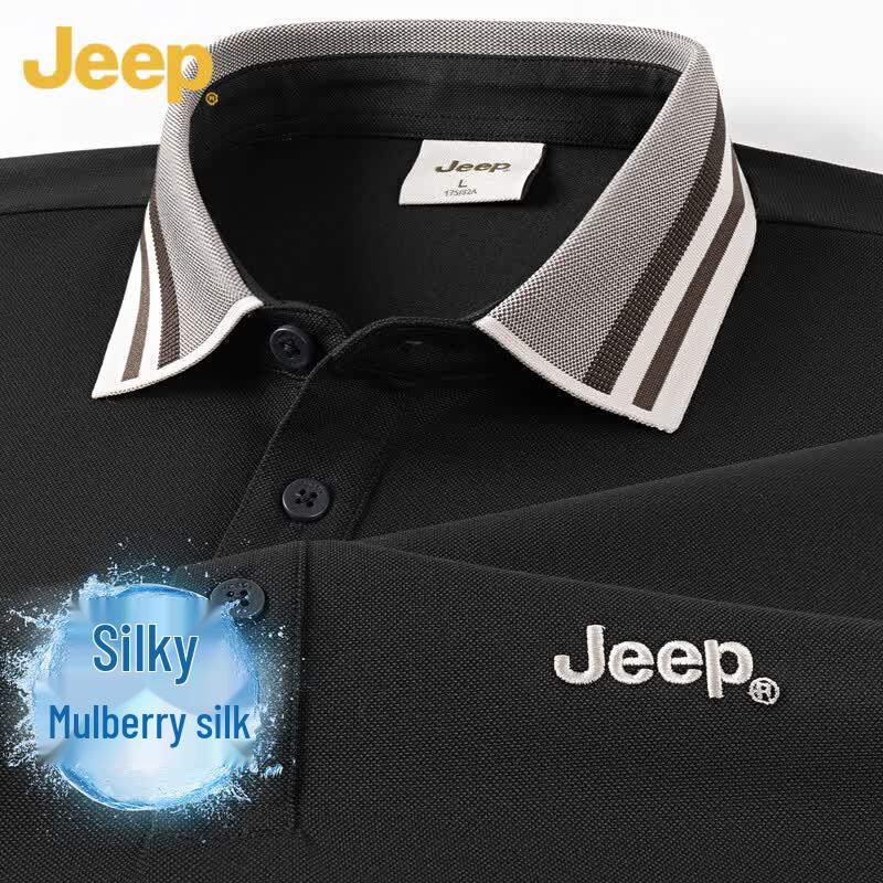 JEEP Men s Silk Blend Short Sleeve Polo Shirt XL