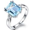 Set Kratopaz Engagement Ring, Noble Plated 18K Colored Sapphire Ring Jewelry