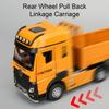 1:32 Scale Roadblock Transport Truck Toy Models Metal Diecast Fire Engine Vehicles Doors Opened Sound Light Pull Back Boys Gifts