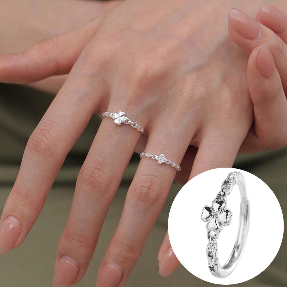 Exquisiter offener Goldring: Japanischer & Koreanischer Stil, Dünnes Band mit Diamanten besetzt, Stapelbarer & Eleganter Fingerschmuck