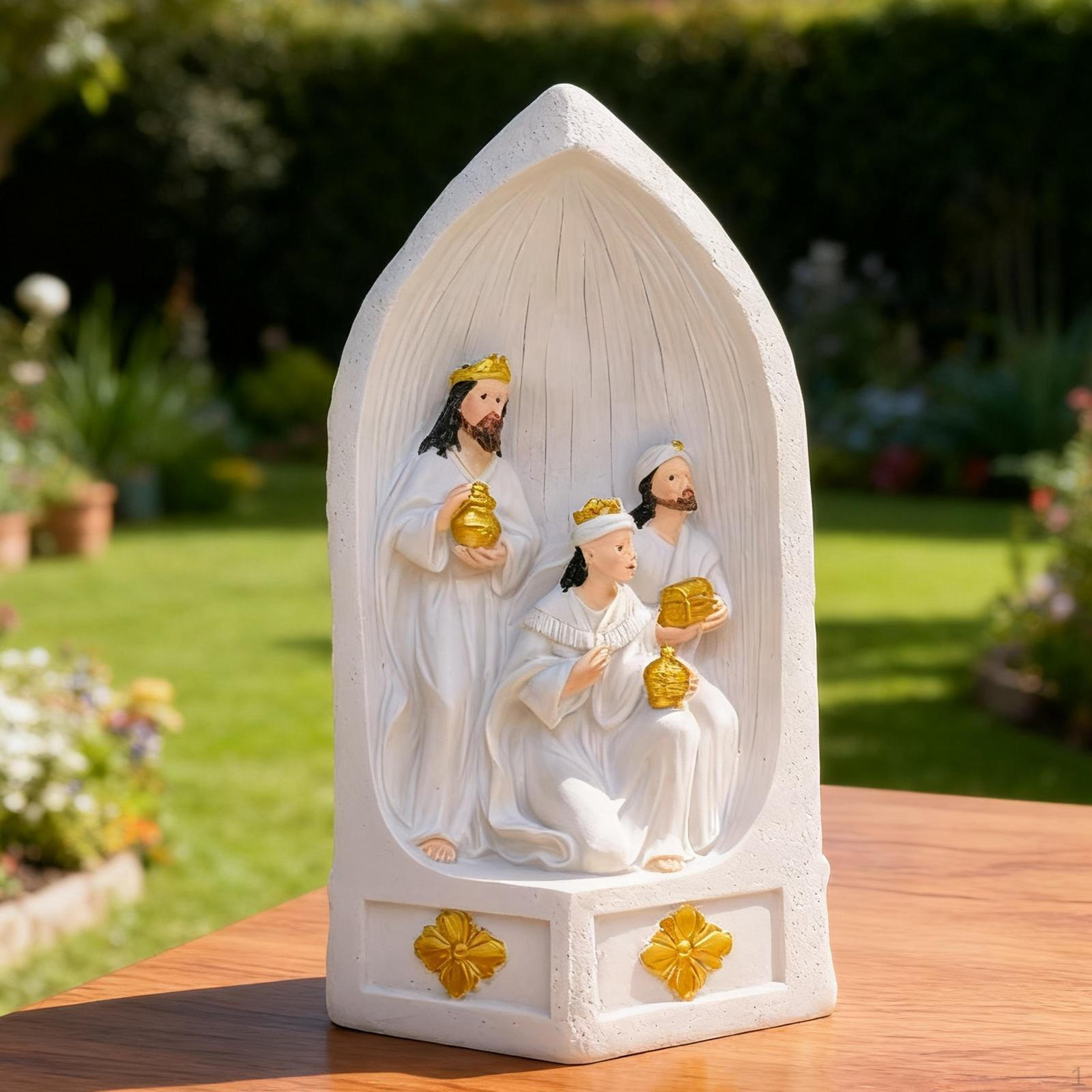 

Christmas Crib Jesus Figure Decoration Nativity Statue Table Religious белый