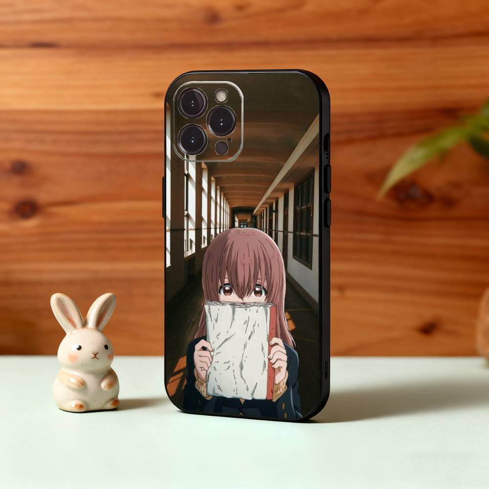 A Silent Voice -Shoko Nishimiya - Anime Movie Phone Case For iPhone17,16,15,14,13,12Plus,Pro Max,XS,5G Soft Silicone Black Cover