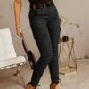 Frauen Hosen Einfarbig Knöchel Gebunden Elegante Zipper Taschen Taste Büro Dame Hosen für Herbst Winter