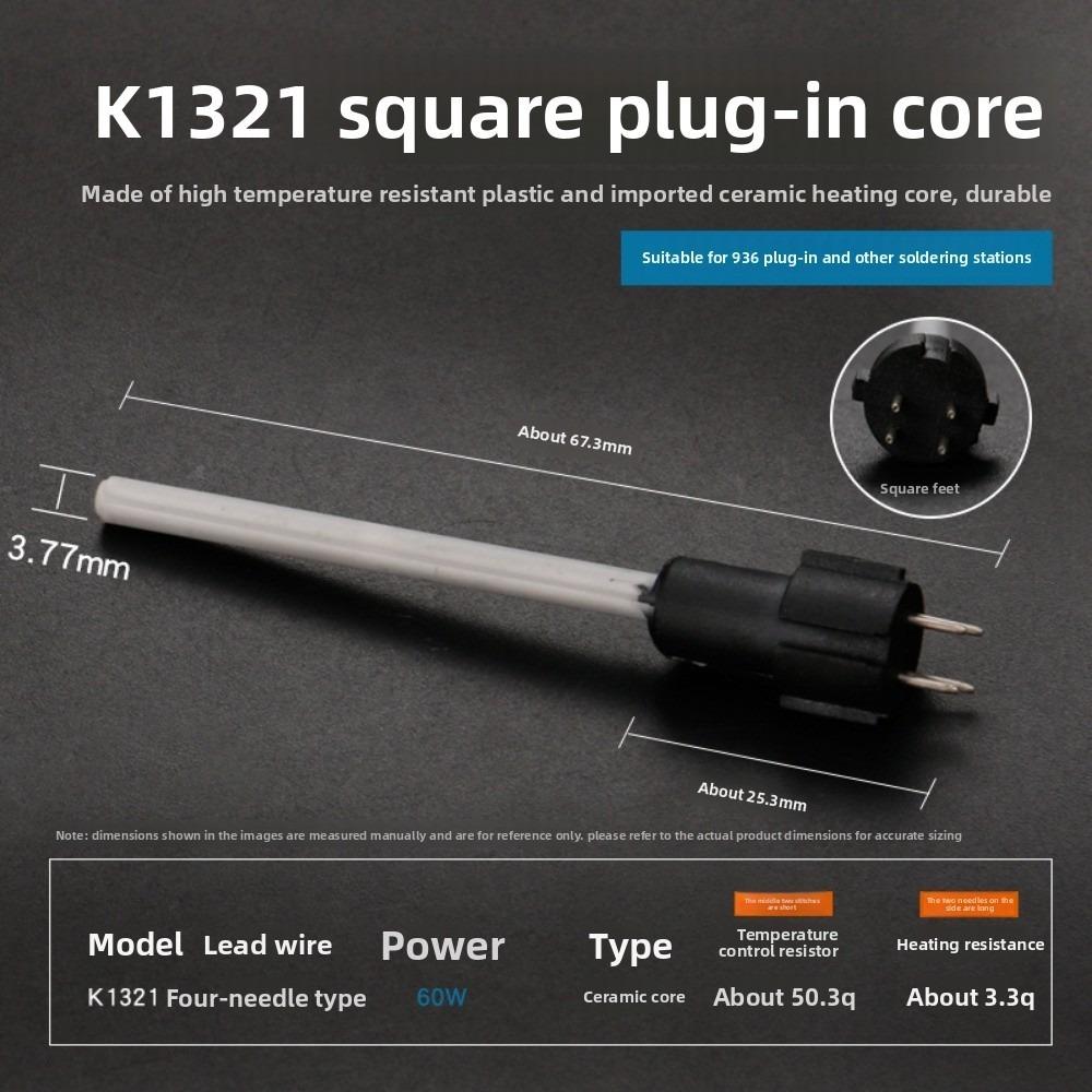 New 50W 24V 936 Heating Element High-frequency 969A 203H High-power Ceramic Heater Core 4-wire Adapter Heating Wire Tool