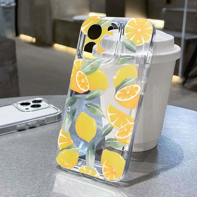 Case For Xiaomi 13 12 11 Lite 5G 15 14 Yellow Lemon Shockproof Clear Soft Cover For Xiaomi 14T Pro 13T 12T Silicone Phone Fundas