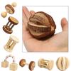1Pc Natural Pine Dumbells Unicycle Bell Roller Chew Toys For Rabbits Guinea Pigs Rat
