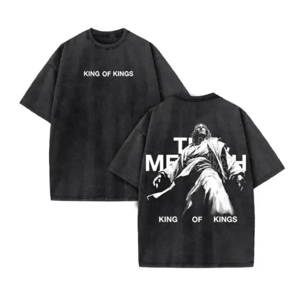 Christian Men Women Washed Graphic Print T Shirt Version Casual T Shirt Cotton Christian Vintage T Shirt Harajuku Style
