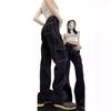 Women's 2024 Spring/Summer PUNK Exposed Seam Denim Jeans - Multi-Pocket Cargo Pants