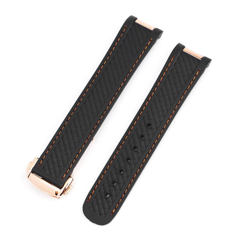 Gummi-Uhrenarmband für Omega für Seamaster 300 Armband 20mm für Speedmaster AT150 Taucherarmbänder Schwarz Blau Silikonarmband