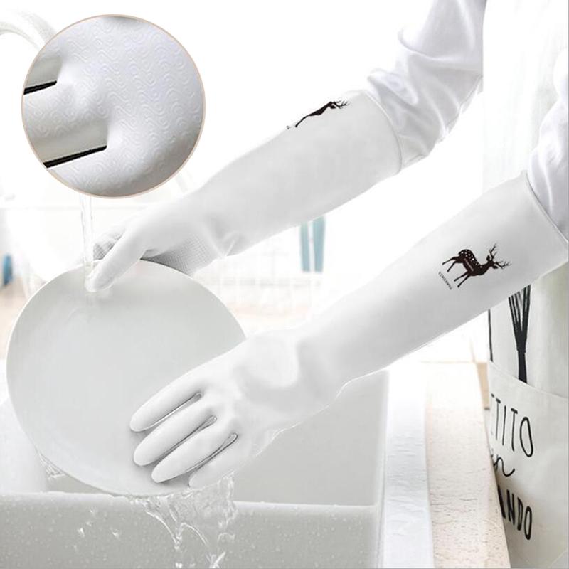 1 Pair Washing Up Gloves Kitchen Dish Washing Laundry Household Rubber Gloves