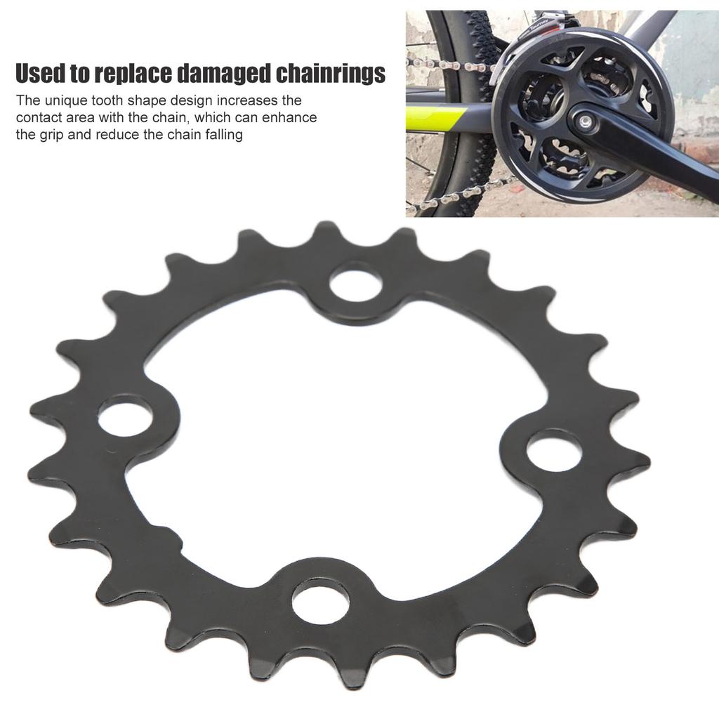 22T Bicycle Chainring 8 9 10 Speed Crank Carbon Steel Replacement Chainring 64mm BCD