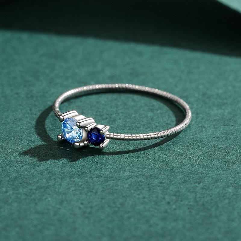 Modian 925 Sterling Silver Charm Crystal Twist Dazzling Finger Ring For Women Grils Party Fashion Stackable Fine Jewelry