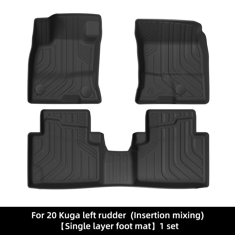 Eco-Friendly TPE Floor and Trunk Mats for 2020 Ford Kuga Hybrid (LHD, EU).