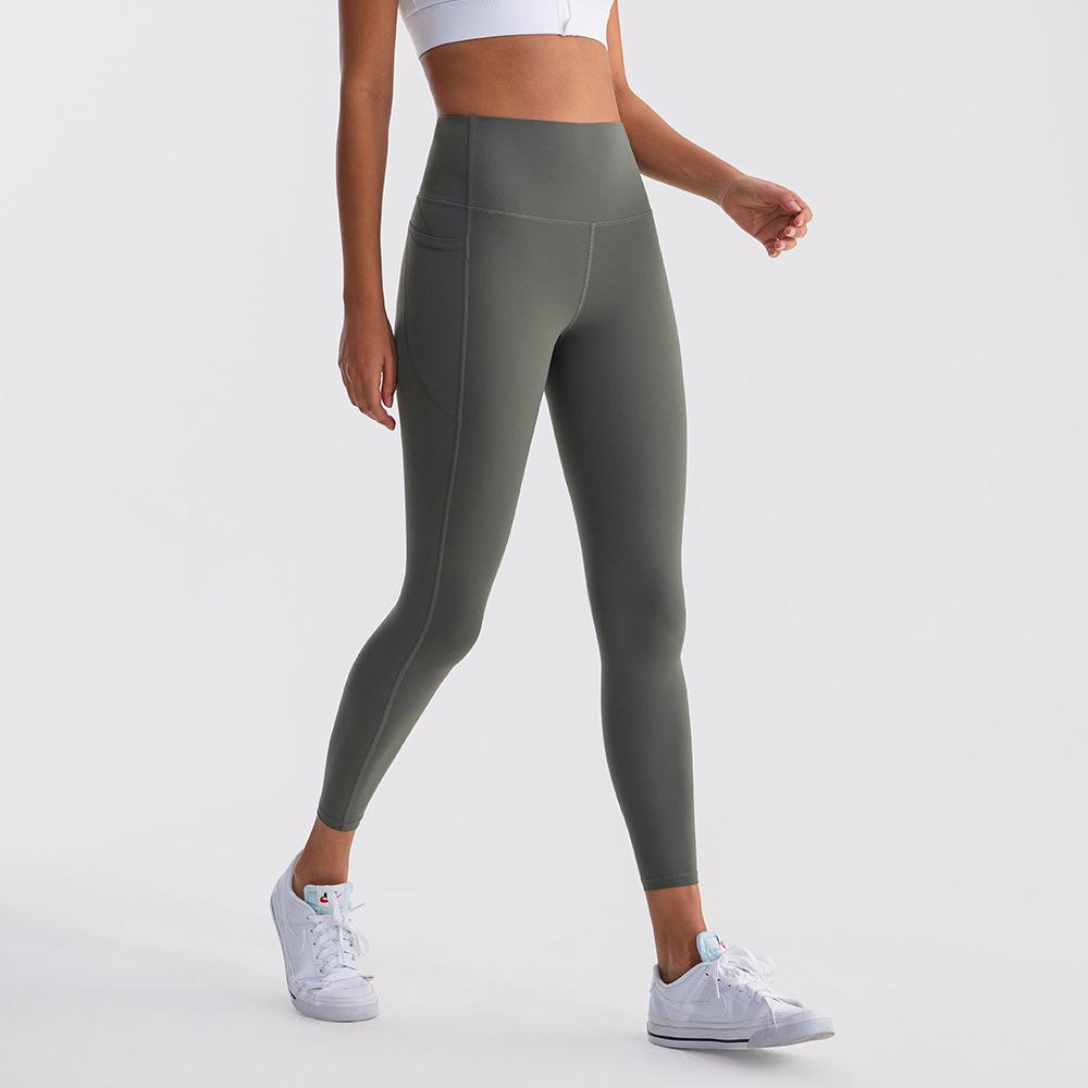 Nude Feel High Waist Damen Yogahose - Pfirsich Hüftlift & Schnelltrocknend Fitness Basisschicht