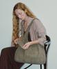 Taeseoul Leaf Hobo Suede Bag (Olive Green)