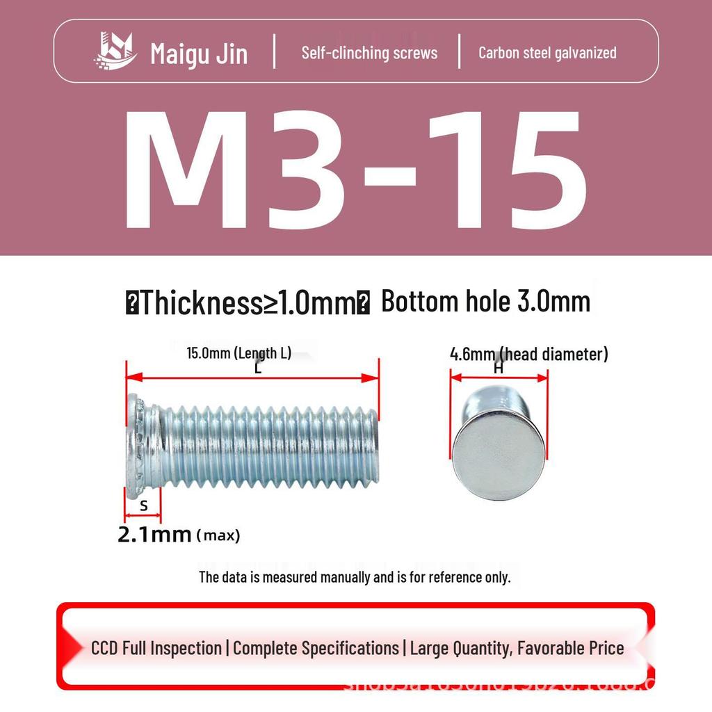 Flat Head Carbon Steel Galvanized Rivet Nuts FH-M2 to M10 - Free Shipping