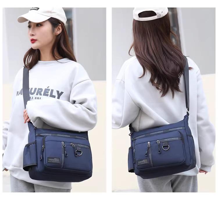 2024 Men's Waterproof Crossbody Bag, Large Capacity, 7 Compartments for Casual, Business, and Travel.