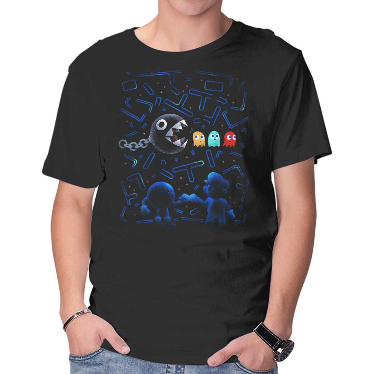 Unisex Crew Neck T-Shirt Teamwork II Graphic Short Sleeve Casual Tee XXXL