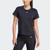 Adidas Power Tee Logo Solid Color Sports Round Neck Short Sleeve T-Shirt Women Tops Black IN6208