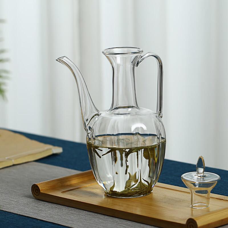 Chaxun Hand-Painted Glass Concubine Teapot