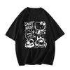 Cat Print Hip Hop Cotton T-shirt Short Sleeve Streetwear