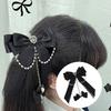 2000s Hair Clip for Halloween Gothic Lace Bowknot Hair Clip for Theme Event Anime Maid Barrettes Hair Holder for Cosplay