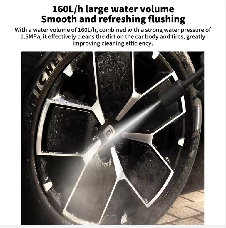 Original Neuer Xiaomi Mijia Akku-Autowäscher 2 160 l/h Großes Wasservolumen Effizientes Spülen Hochdruck Akku-Reinigung