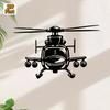 Vintage Helikopter Metall Wandkunst, Eisen Rotorblatt Skulptur, Luftfahrt Dekoration für Büro Hof, Pilotengeschenk Weihnachten Neujahr