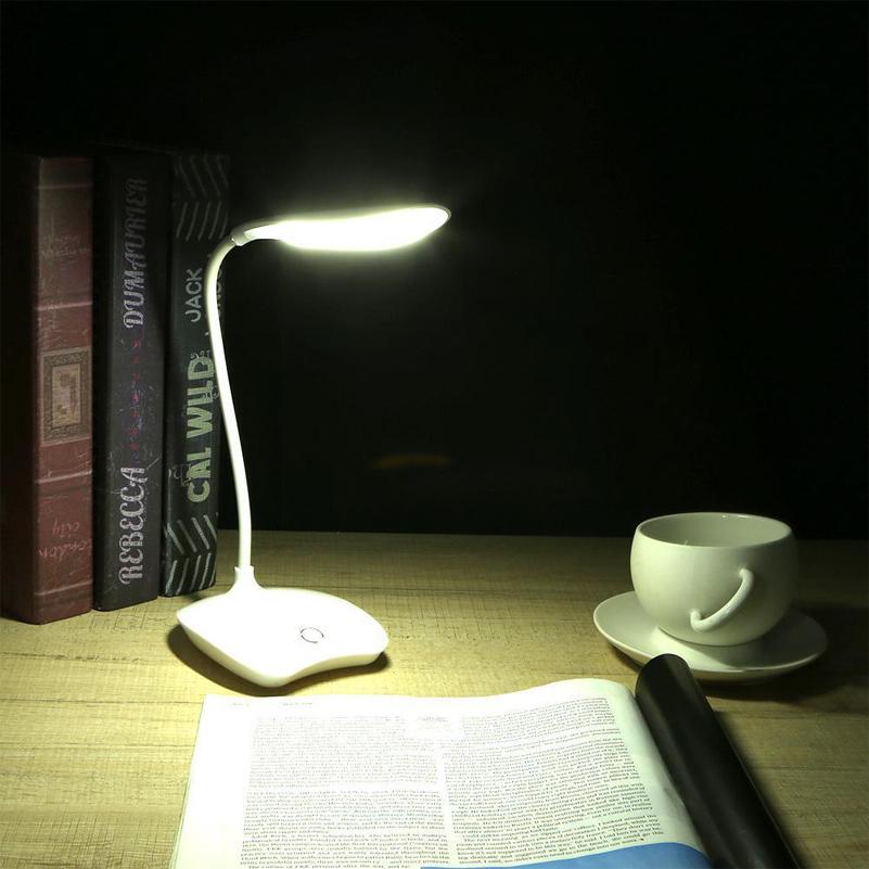 GZDL 14 LEDs Desk Lamps USB Charging Reading Light Touch 3 Mode Flexible Table Lamp with Clip