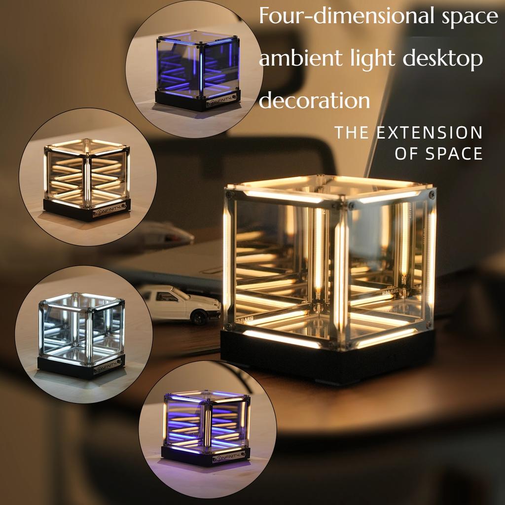 4-dimensionaler Weltraum-Atmosphäre Desktop Leuchtende Ornamente High-End Heimdekorationen Kreative Nachttischgeschenke Abgrund Schlafzimmer