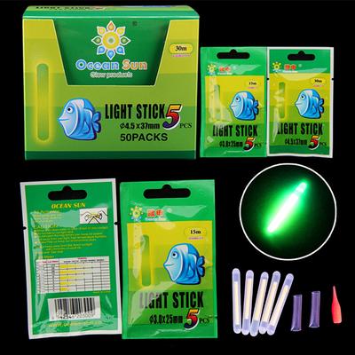 50Pcs Light Fishing Fluorescent Float Night Dark Glow Stick Night Fishing Tool