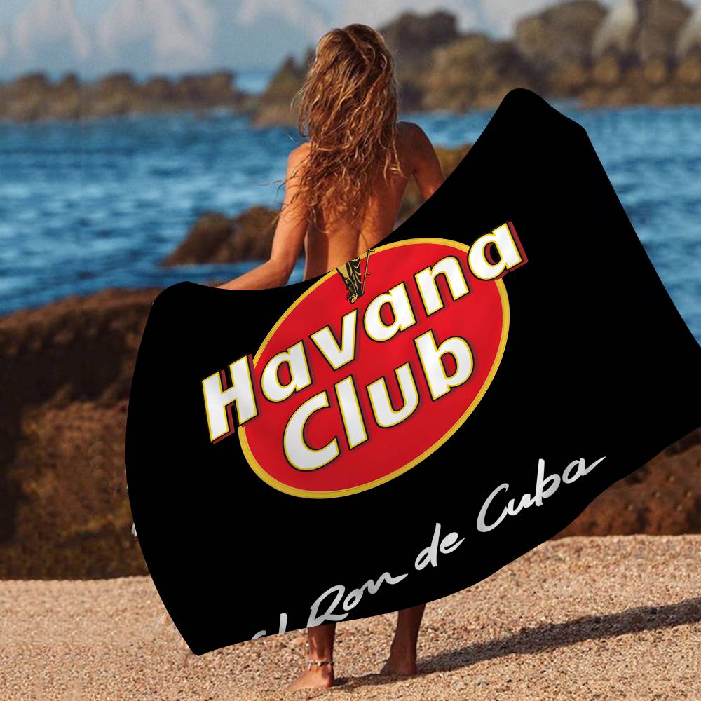H-Havana-Club Tropical-Rum Anime Beach Swimming Towel Soft Absorbent Washcloth Children's Gifts for Kids Travel Camping Gym