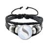 Anime Mega Pietra Poke Snap Braccialetto in Pelle Intrecciata Cabochon in Vetro Braccialetto Regolabile Gioiello per Donne Bambini Regalo