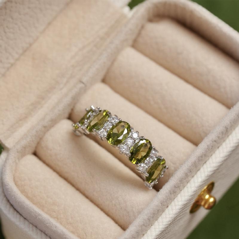 

Изысканное Шикарное И Оливково-Зеленое Регулируемое Кольцо Для Модных Женских Аксессуаров Мода