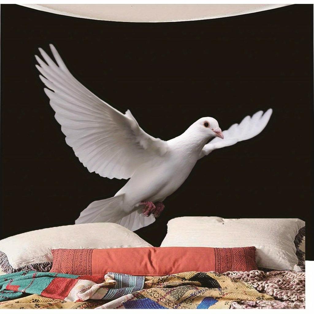 White Dove Animal Theme Digital printing polyester wall tapestry suitable for use in living rooms bedrooms offices bars party