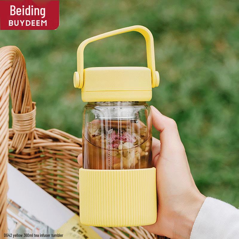 Buydeem Portable Tea Infuser Glass Bottle