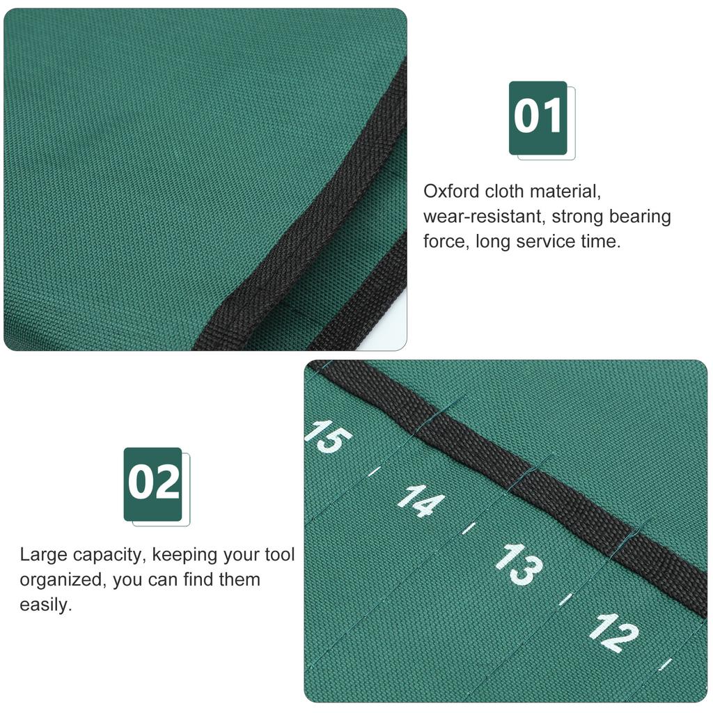 25-Fächer Werkzeugrolltasche Schwerlast Tragbarer Werkzeugaufbewahrungshalter mit Hängebeutel für Heimwerker Handwerker Koch Klempner Multifunktional