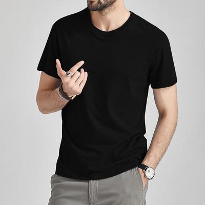 T-shirts Décontractés pour Homme T-shirt Noir à Manches Courtes pour l'Été