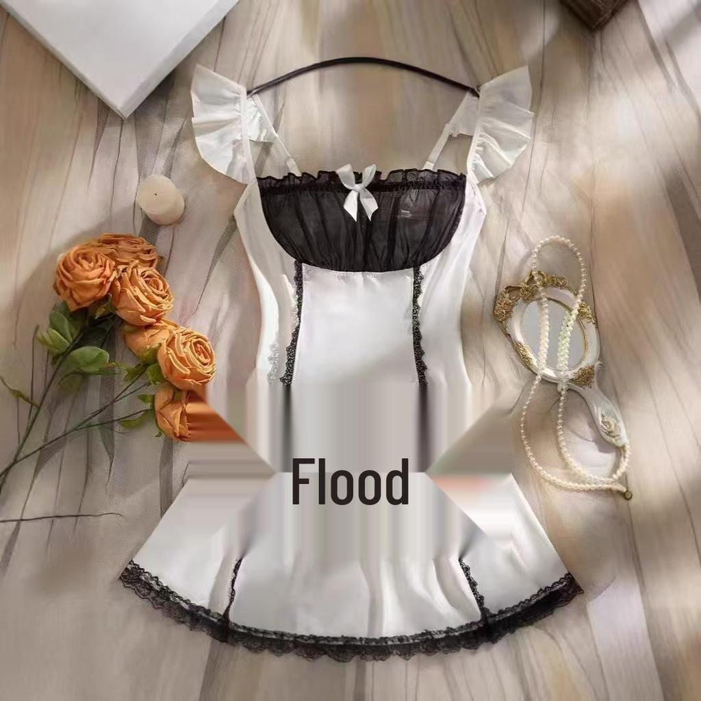 Verführerisches Dienstmädchen Cosplay Dessous Set - Kleiner Busen Verlockungs Nachthemd