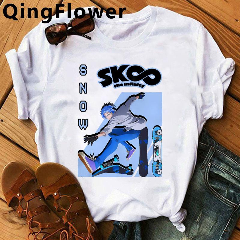 Sk8 The Infinity Skateboard Boys Skate Infinity T-Shirt Female Kawaii Print Couple Graphic Tees Women T Shirt Harajuku Kawaii