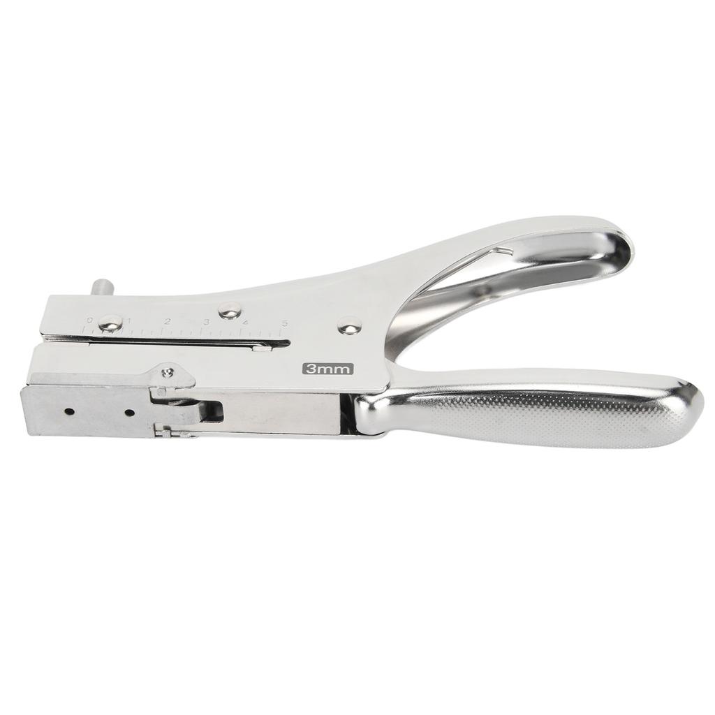 Single Hole Punch Deep Penetration Labor Saving Handheld Metal 3mm  Hole Puncher for Paper Cardbo