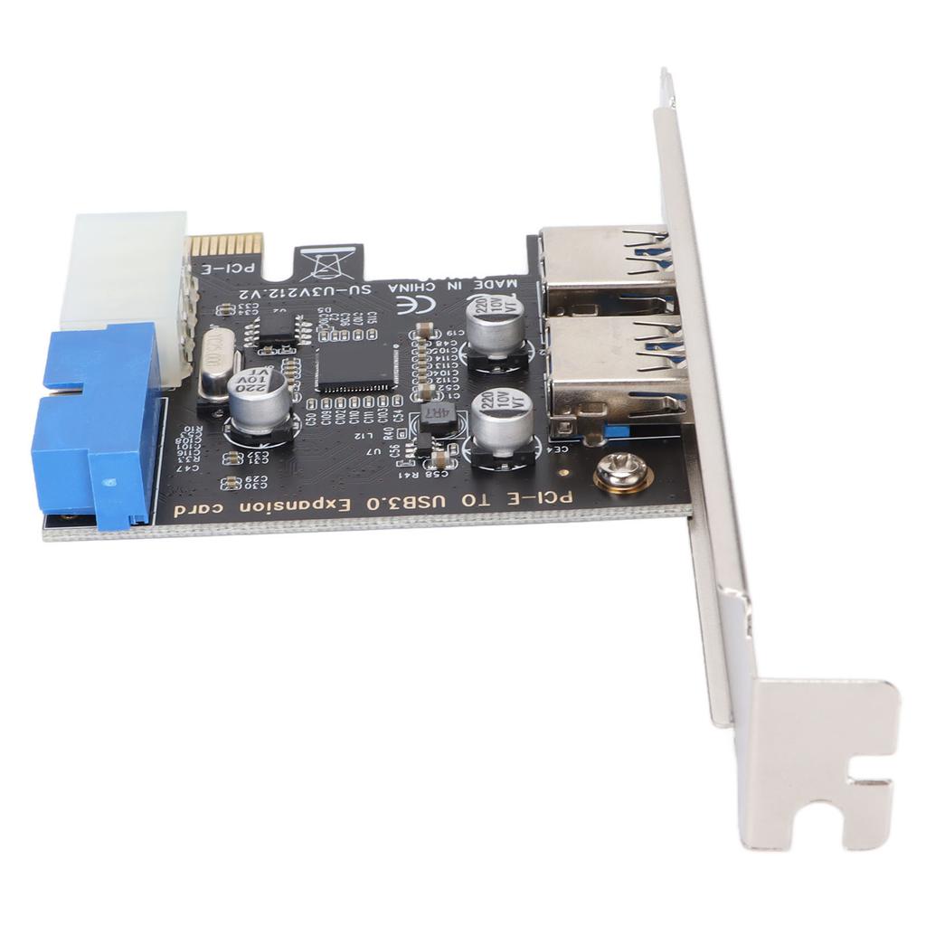 USB3.0 Expansion Card 2 Port 19 Pin 4P PCI‑E to USB3.0 Expansion Card Controller Card Adapter