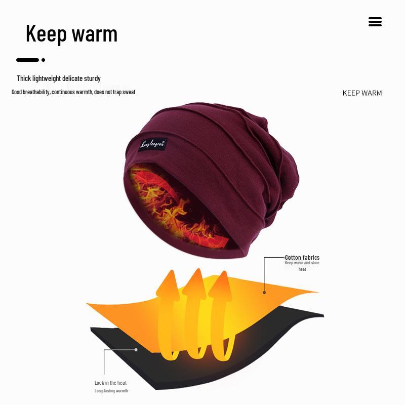 Spot Fleece-Lined Cotton Postpartum & Chemotherapy Hat - Unisex Sleep Cap