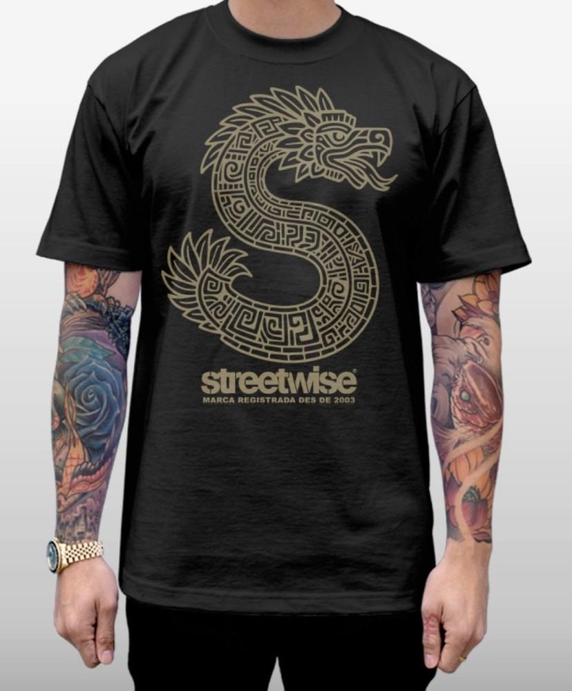 Streetwise Ацтек S Графическая футболка Черная M-L-XL-2XL-3XL wbr/ -4XL-5XL Унисекс футболка M
