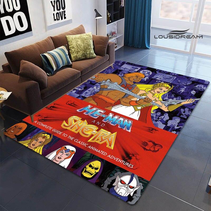 Alfombra estampada de Anime Universe Master HE-MAN, alfombra de juego para niños, sala de estar, dormitorio, hermosa alfombra, accesorios de fotografía