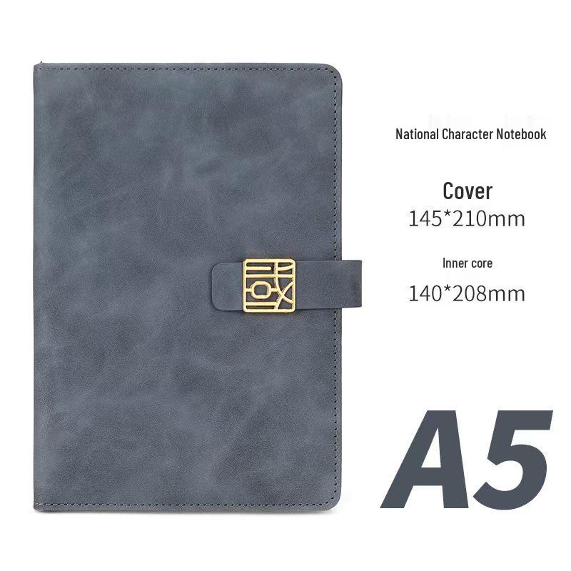 Personalized Soft Leather Diary with Buckle - Elegant Business Gift Notebook