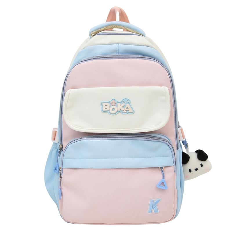 Студенческий школьный рюкзак с цветными блоками — фото 11