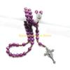 F26C Vintage Rosary Catholic Prayer Bead Necklace Christ Jesus for Cross Pendant Neck