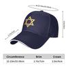 Star of David Baseball Cap Luxury Brand All Seasons Travel Adjustable Caps Sandwich Hats for Unisex Women Sun Protection Hat