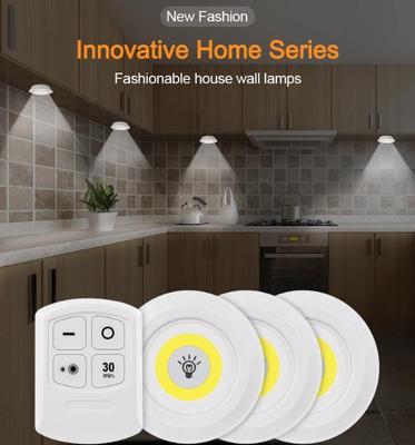 LED Light COB Under Cabinet Light Night Light Wireless Remote Control Dimmable Wardrobe Lamp 3W Super Bright Closet Lighting YSXX